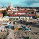 Drohnenaufnahme Grundsteinlegung