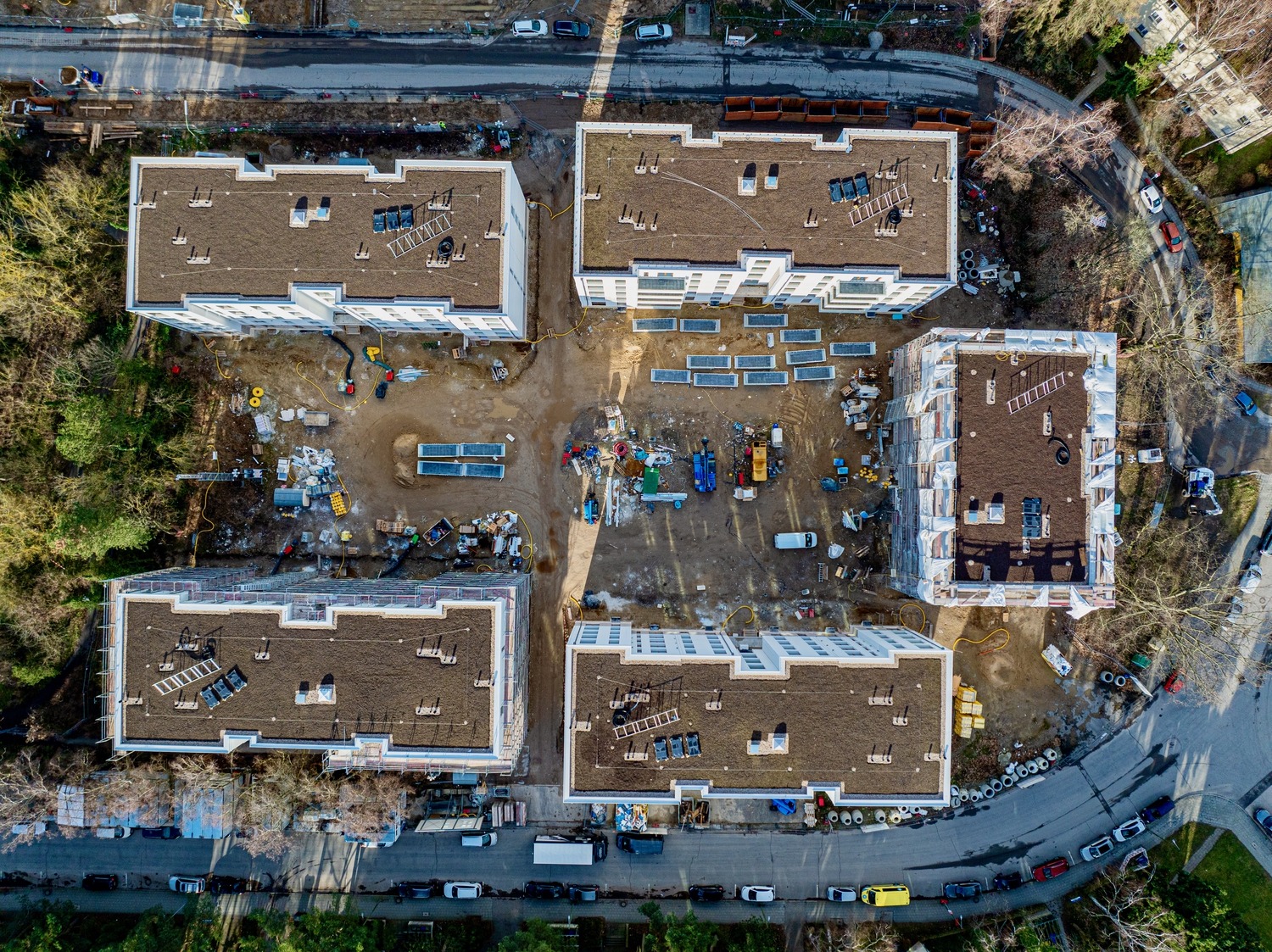 Baufortschrittsdokumentation einer Baustelle per Drohne