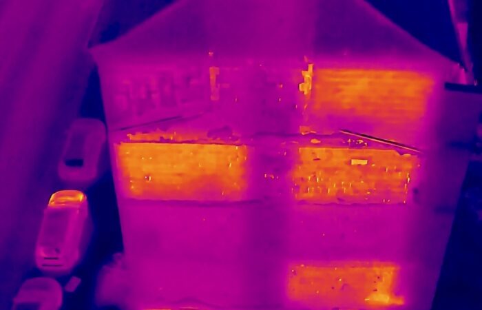 Gebäude Thermografie Drohnenaufnahme