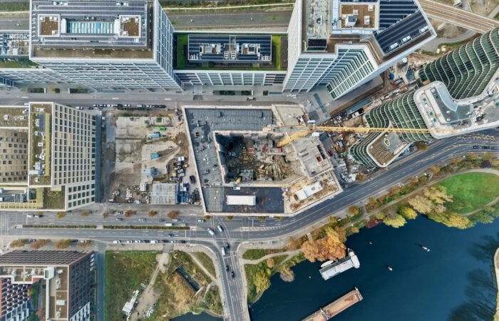 Baustelle Drohnenaufnahme Dokumentation