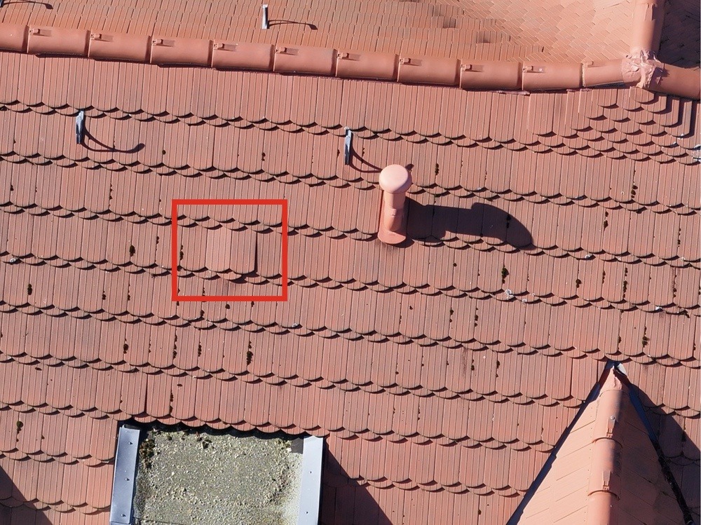 Lose Ziegeln bei Dachinspektion gefunden